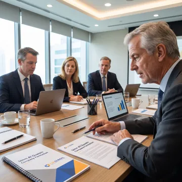 Advisor discussing UAE business setup with US executives