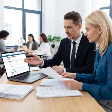 Adviser guiding a client through UK company registration