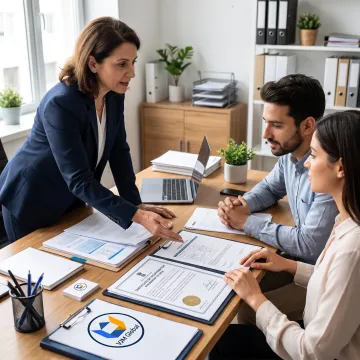 Consultant guiding entrepreneur through Indian company incorporation