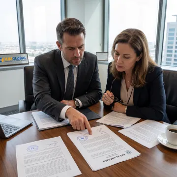 Adviser guiding investor through offshore company setup