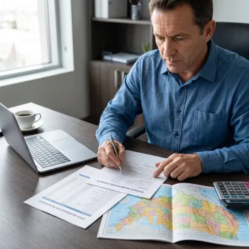 Business owner reviewing US company registration costs