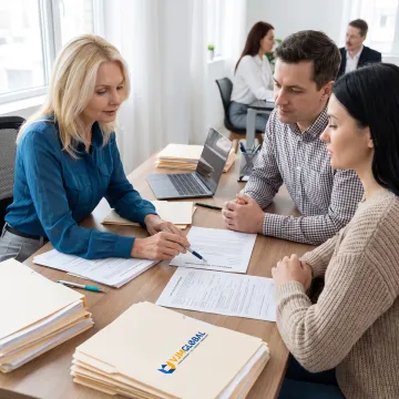 Advisor guiding founders through incorporation process