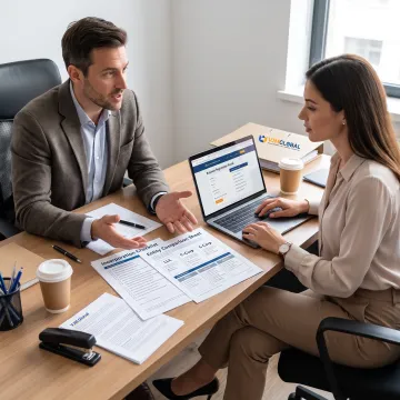 Advisor guiding a founder through business formation