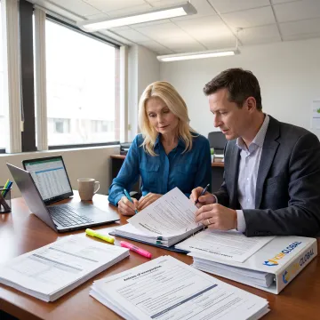 Business owner reviewing Nebraska registration documents
