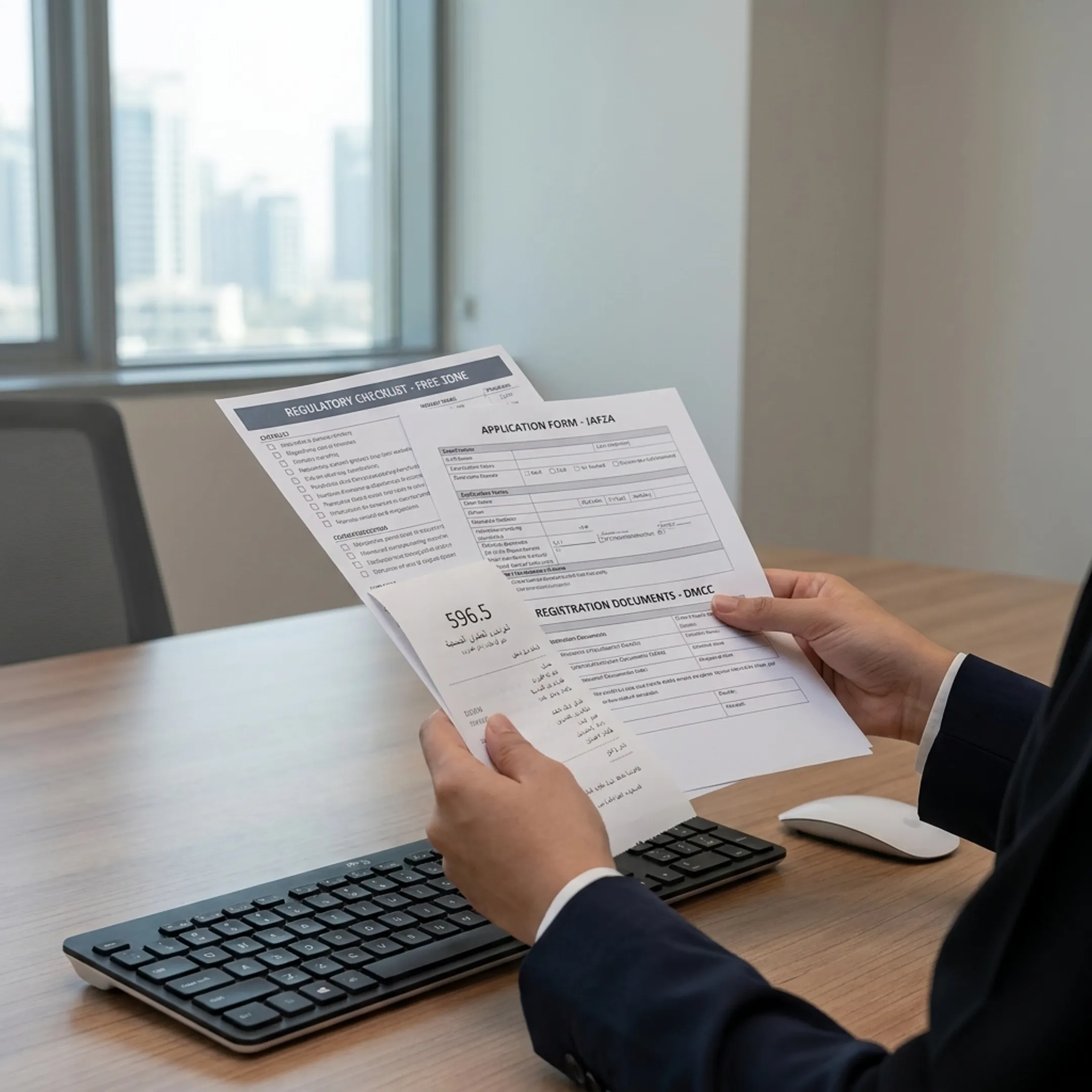 Step-by-step cross-border business setup workflow for UAE free zone entities