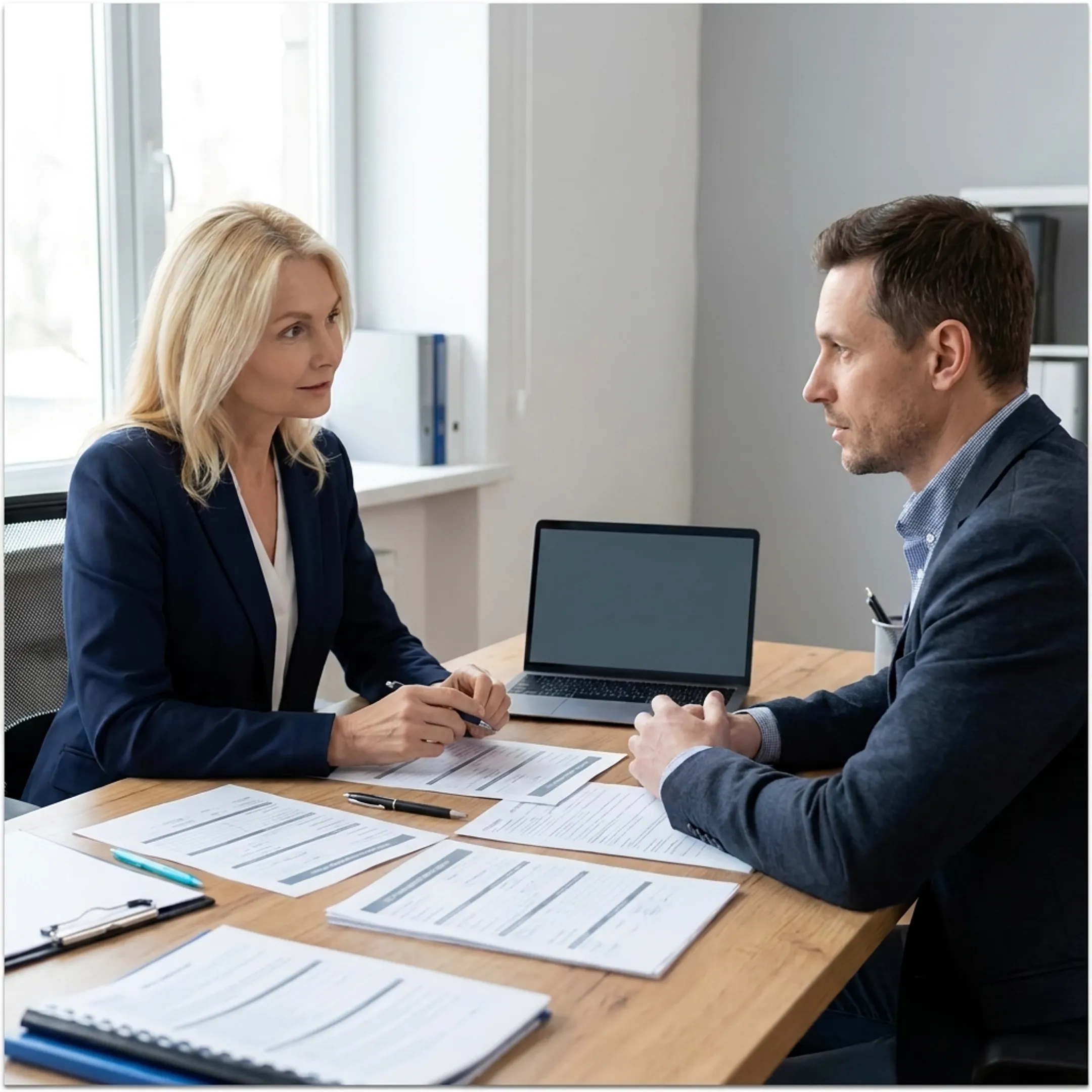 Advisor explaining LLC formation steps to a business owner