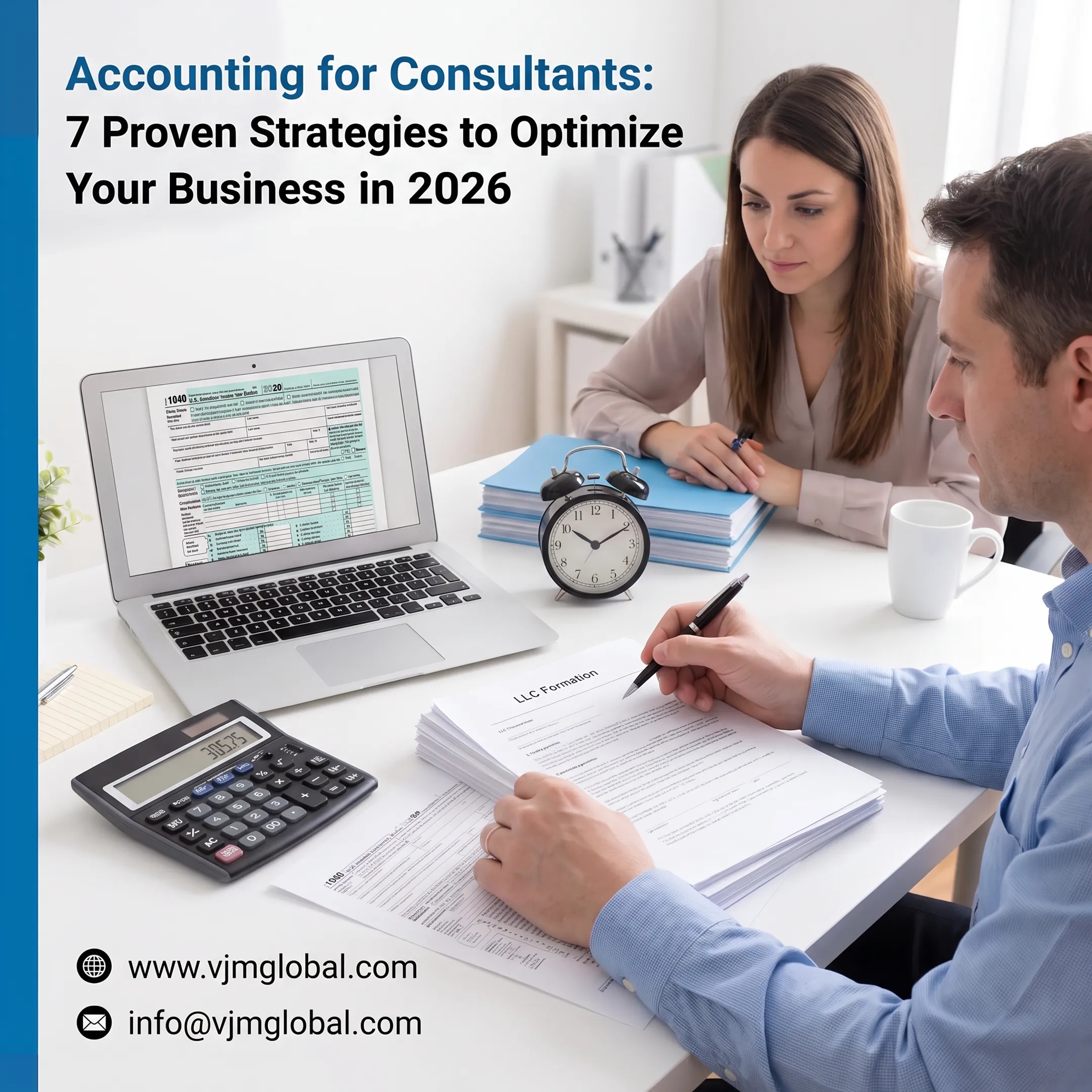 Business owner reviewing LLC formation documents with an advisor in a modern office