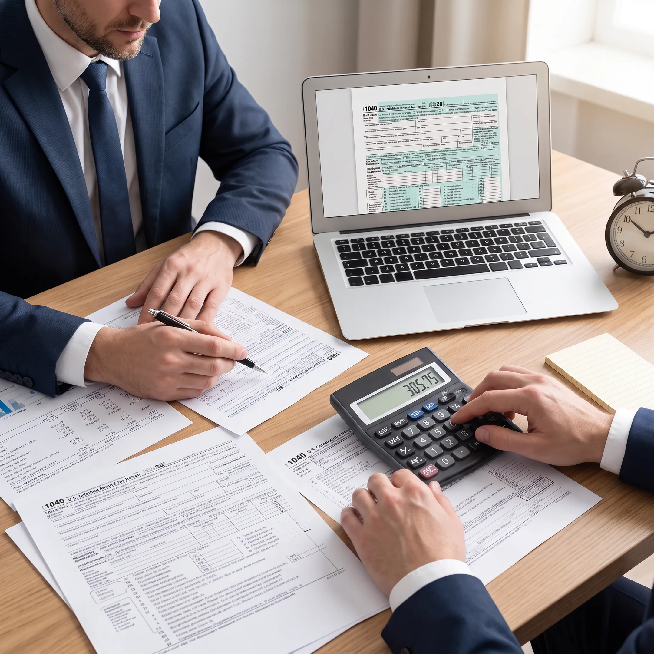 Professional reviewing California S corporation tax records