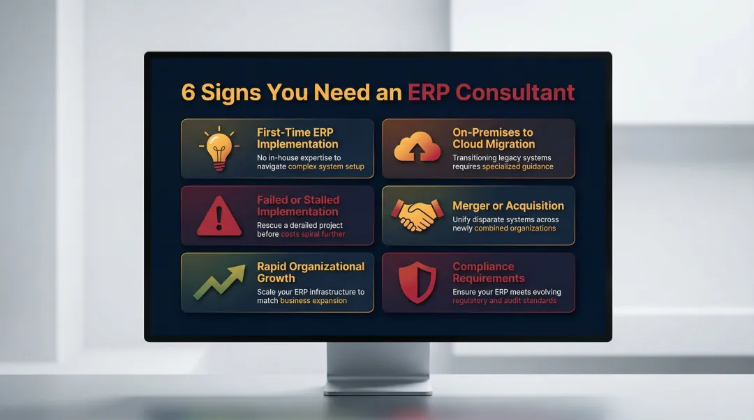 Six key warning signs your organization needs an ERP consultant now