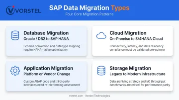 Four types of SAP data migration database cloud application and storage comparison