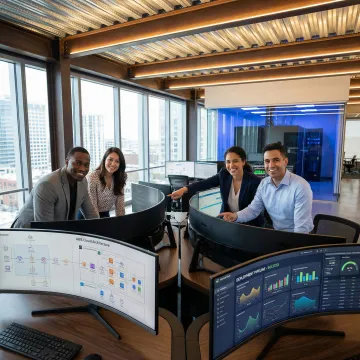 Cloud engineering team working on scalable infrastructure solutions