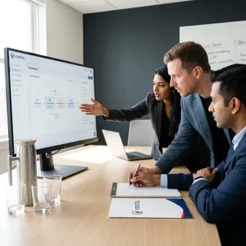 Generative AI consultant reviewing business AI strategy