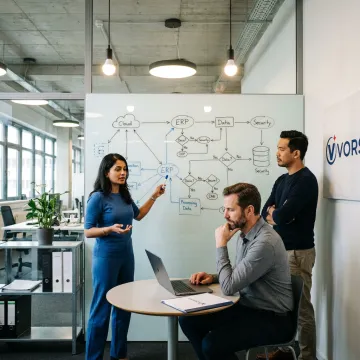 Consultants mapping an IT strategy process