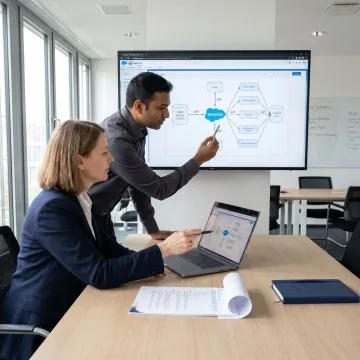 Consultants planning Salesforce integration workflow