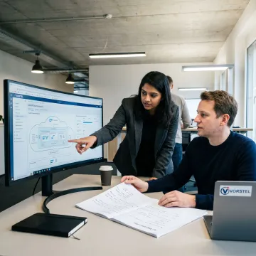SAP consultants reviewing cloud transformation plans