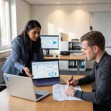Salesforce implementation team planning a CRM roadmap