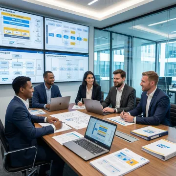 SAP consulting team collaborating on enterprise digital transformation strategy