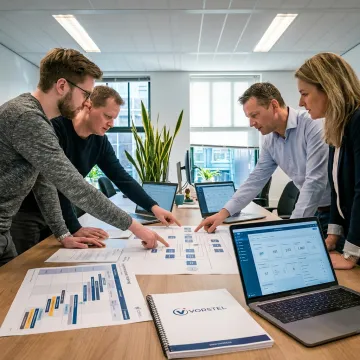 ERP consultants reviewing enterprise system roadmap
