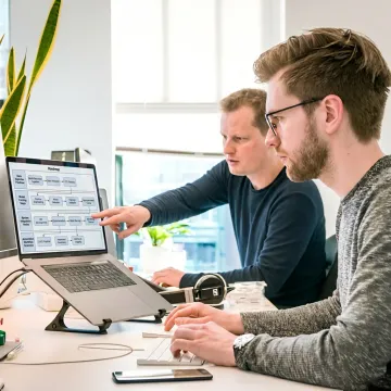 AI consultant mapping a development roadmap