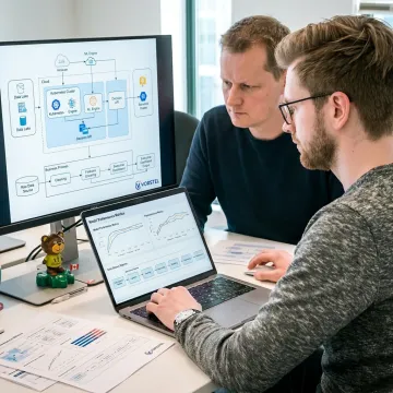 Consultants mapping a data science project workflow