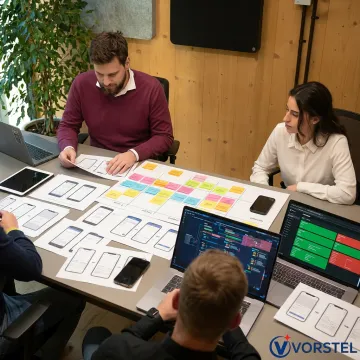 Mobile app development workflow planning