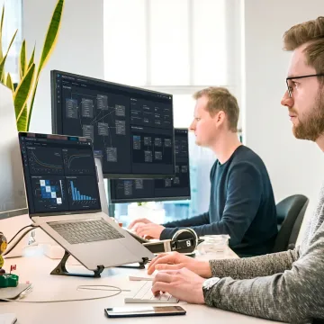 AI development team building machine learning solutions