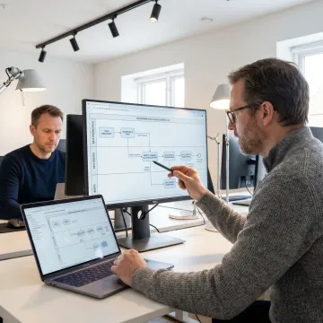 AI development process mapped on collaborative workflow boards