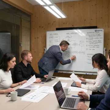 AI consulting team planning a data strategy