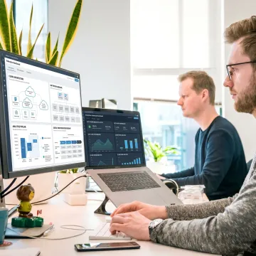 Technology consultants planning digital transformation strategy
