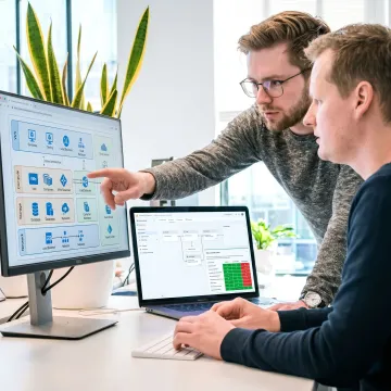 Consultants planning an IT infrastructure roadmap