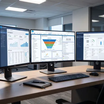 Salesforce integration dashboard on business screens