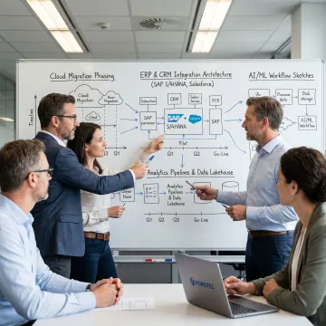 Digital transformation team mapping implementation roadmap