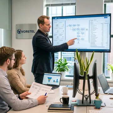 SAP consulting team reviewing enterprise dashboards