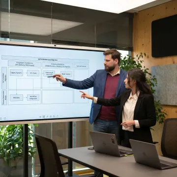 SAP consultants mapping an enterprise transformation process