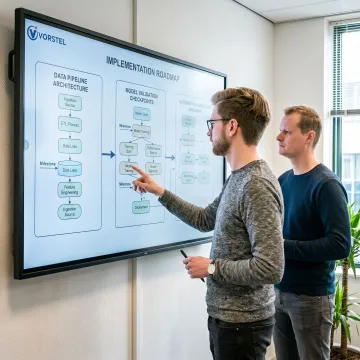 AI implementation team mapping data workflows