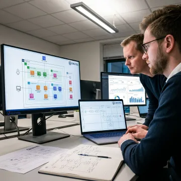 Consulting team mapping an IT transformation roadmap