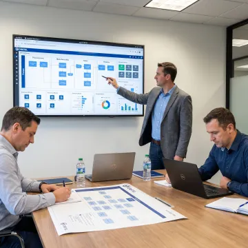 ERP consultants leading a business planning workshop