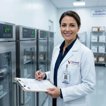 Pharmaceutical supply chain specialist overseeing compliant drug distribution process