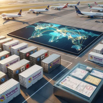 Global logistics network for FDA-registered medical devices showing supply chain operations