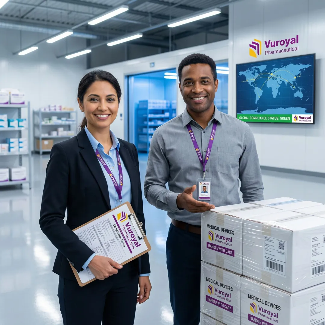 VuRoyal logistics team managing FDA-registered medical device supply chain operations