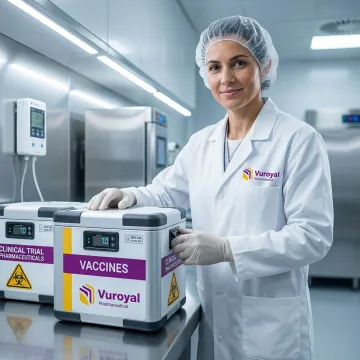 Secure cold chain logistics for pharmaceutical clinical trial materials