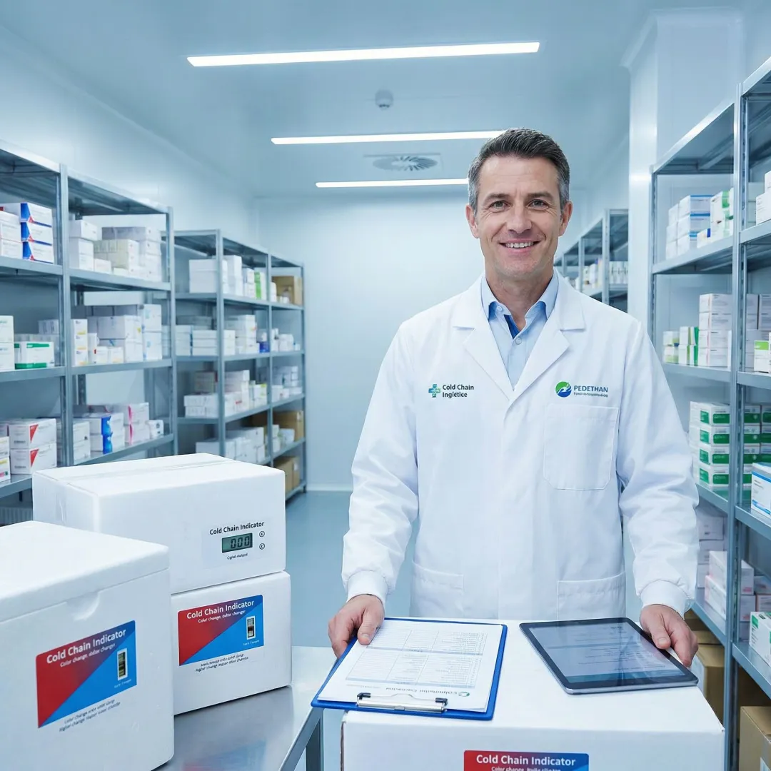 Pharmaceutical supply chain specialist coordinating cold chain drug logistics at a distribution center