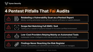 Four common ISO 27001 penetration testing pitfalls that trigger nonconformities