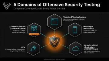Five categories of penetration testing scope across systems and infrastructure