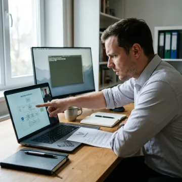 Security expert scoping a penetration testing quote on a laptop