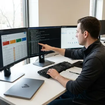 Cybersecurity analyst performing penetration testing