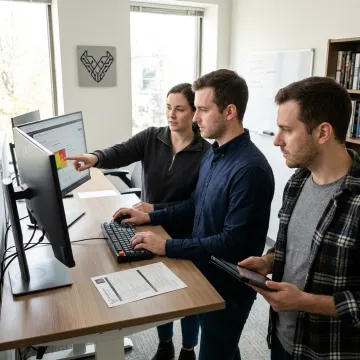Security team reviewing penetration test findings