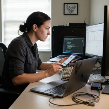 Android security tester reviewing mobile app findings