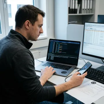 Security engineer testing a mobile application