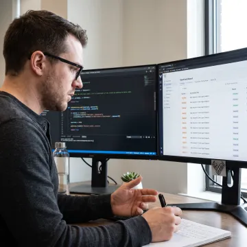 Security analyst testing a web application